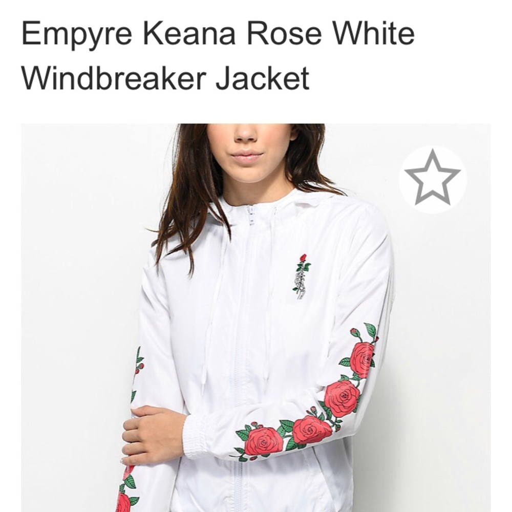 Empyre Keana Rose White Windbreaker Jacket